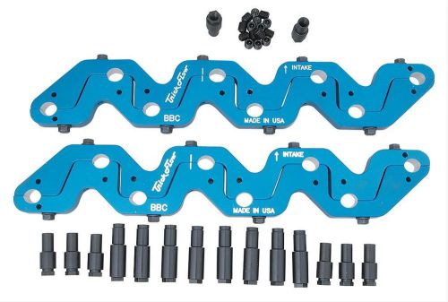 Trick flow rocker arm stud girdle aluminum blue 7/16"-20 thread chevy bb