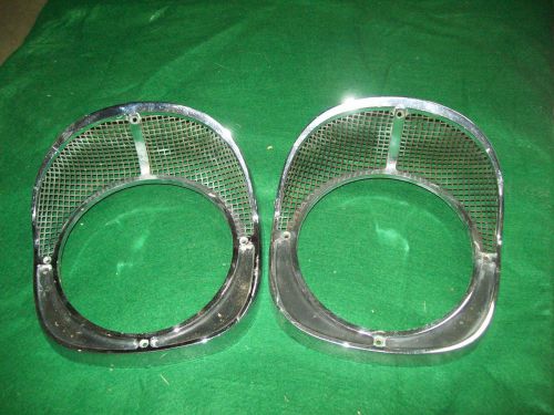 1957 chevy headlight bezels r&amp;l molding trim
