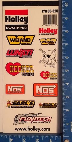 36-325 holley weiand lunati voodoo hooker nos nitros earls flowtech sticker set