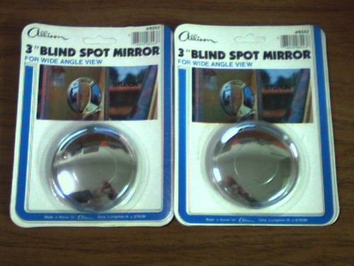 One pair 3 inch blind spot mirrors sticky backs made by allison cars or trucks