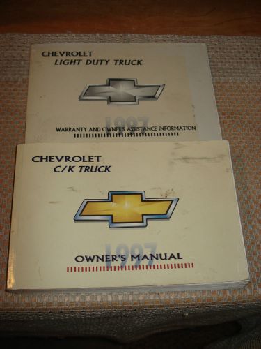 1997 chevy c/k truck owners manual set original glove box books