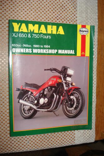 1980-1984 yamaha motorcycle service manual xj 650 &amp; 750 fours shop repair book