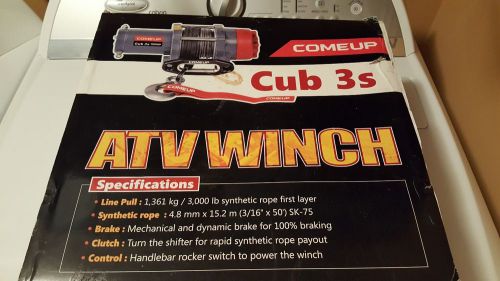 Comeup cub 3s / 3000lbs with synthetic rope atv winch