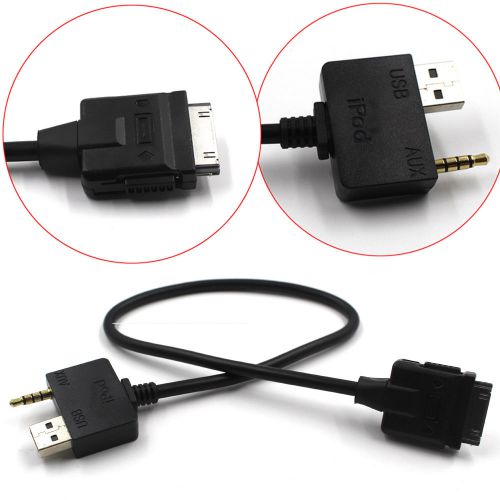 Usb aux audio cable chargeing adapter for ipod ipad iphone 4s for hyundai kia