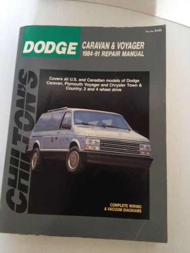 Dodge caravan &amp; voyager repair manual 1984-1991