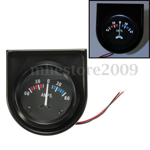 2&#039;&#039; 52mm universal car truck pointer amps meter ammeter 60-0-60a white led light