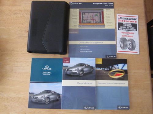 2006 lexus sc430 owner + navigation manual with case oem owners sc 430