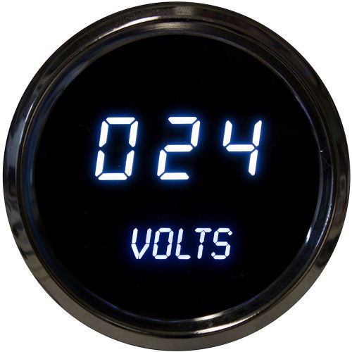 52mm 2 1/16 in digital voltmeter intellitronix white leds! chrome bezel warranty