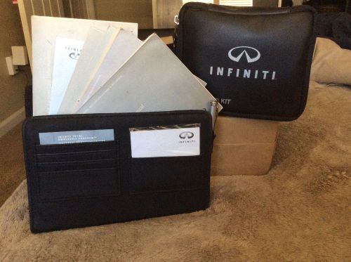 2011 infiniti g37 sedan manuals leather case/mount, first aid kit, caro net