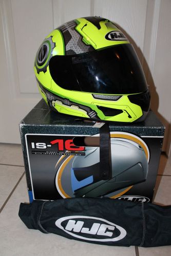 Hjc cl-16 machine mc3 hv yellow helmet  size: xl 50-0076