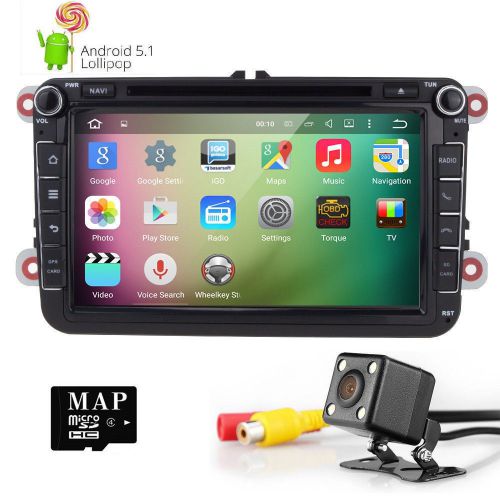 8" android 5.1 os 4core car radio dvd player gps nav auto unit for vw volkswagen