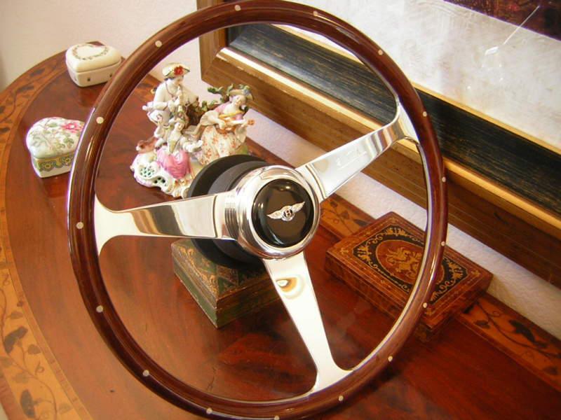Bentley wood steering wheel corniche continental 71 - 90  new + horn push