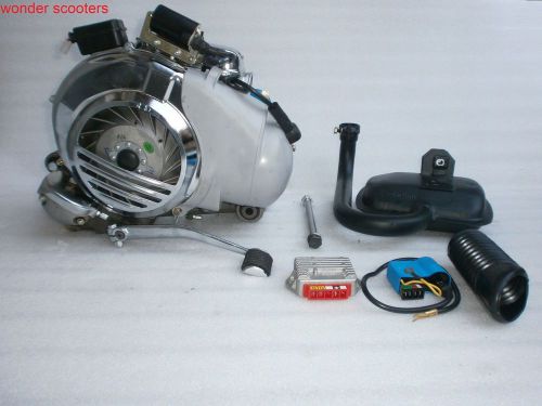 Vespa px lml engine complete 5 port w/o electric start with chrome covers ws-370