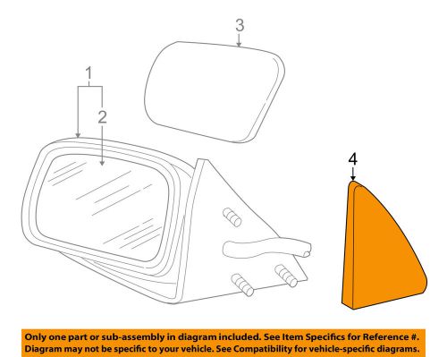 Ford oem door side rear view mirror-access cover cap left 3w7z17e681aaa