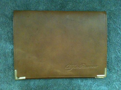 Alfa romeo spider milano gtv6 brown leather owner&#039;s manual case w/most inserts