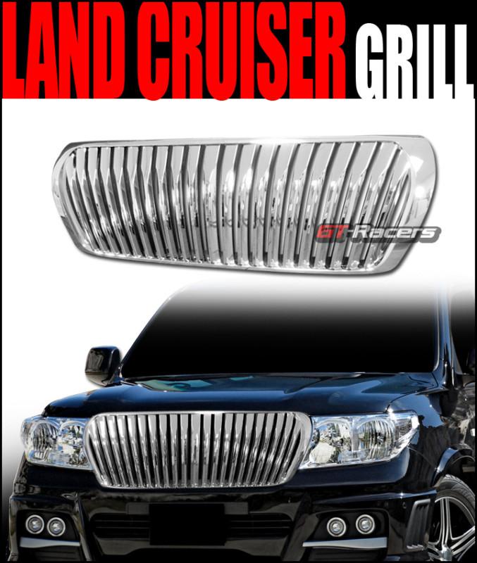 Chrome vertical sport front hood bumper grill grille abs 2008-2010 land cruiser
