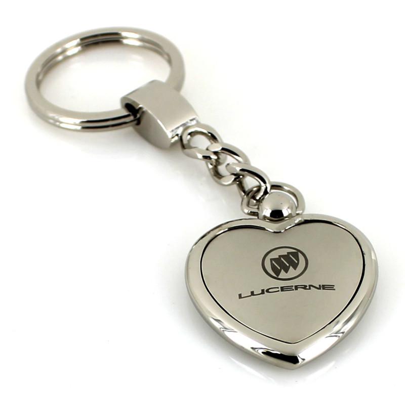 Buick lucerne chrome two tone heart shape keychain
