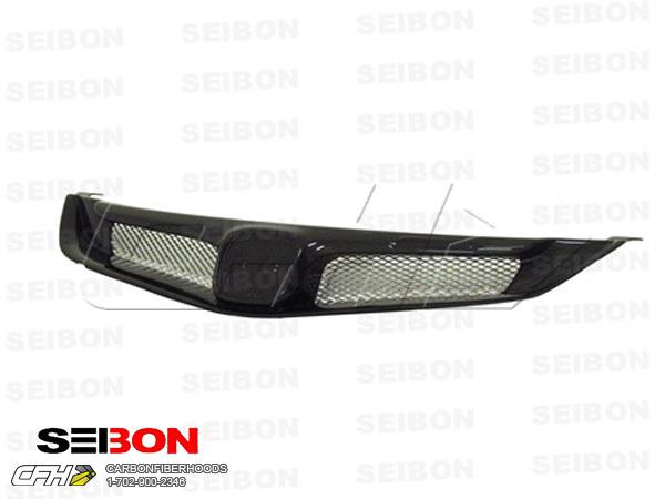 Seibon carbon fiber mg-style carbon fiber front grille grill honda civic 06-10 s