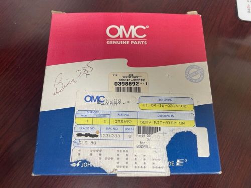 Johnson/evinrude/omc new oem tiller handle stop kill switch kit 398692