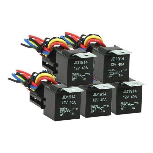 5X Car 12V-DC 40A 5-Pin Relay Switch Harness Socket Waterproof Automotive US NEW, US $10.46, image 11