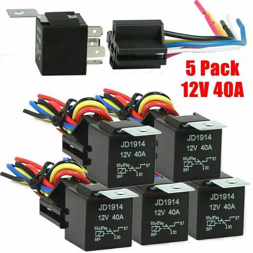5X Car 12V-DC 40A 5-Pin Relay Switch Harness Socket Waterproof Automotive US NEW, US $10.46, image 13