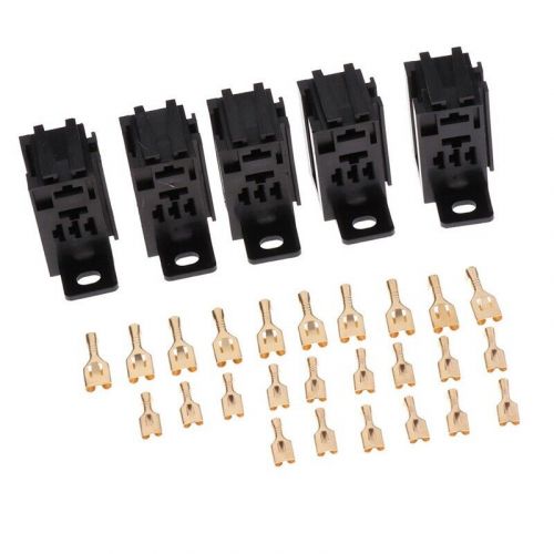 5pcs 12V/24V 60AMP 5-Pin Car Automotive Relay Socket with 25pcs Copper Terminals, US $12.61, image 19