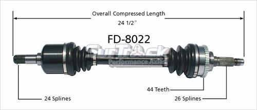 Surtrack perf axles fd-8022 cv half-shaft assembly-new cv axle shaft