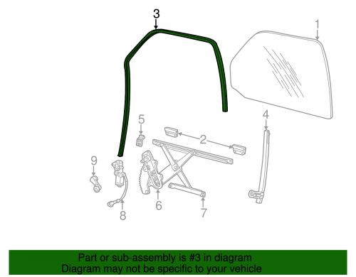 Genuine ford run channel f3tz-9821546-a
