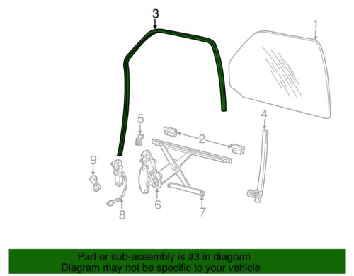 Genuine Ford Run Channel F3TZ-9821546-A, US $201.94, image 3