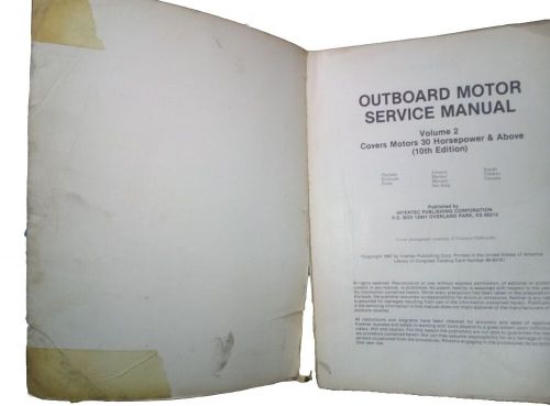 Outboard Motor Service Manual 10th Ed. Vol. 2 30 HP+ Marine Boats Intertec 1987, US $26.97, image 8