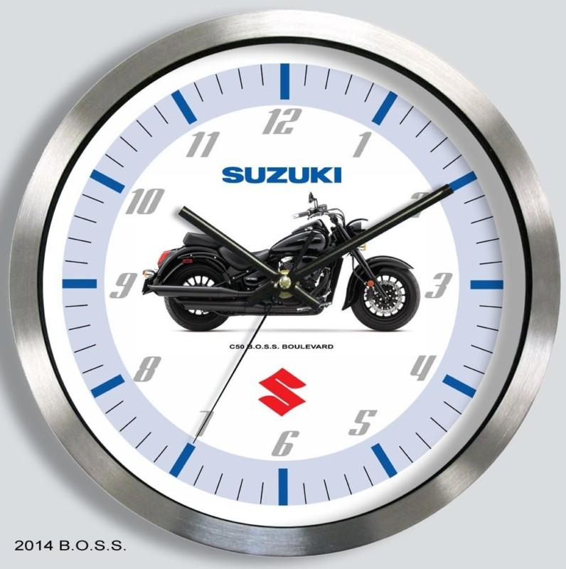 SUZUKI BOULEVARD C50 MOTORCYCLE METAL WALL CLOCK BOSS 2012 2013 2014 choice of 2, US $49.99, image 2