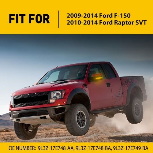 2x Mirror Turn Signal Puddle Indicator Light For 2009-14 Ford F-150 Raptor SVT B, US $19.99, image 11