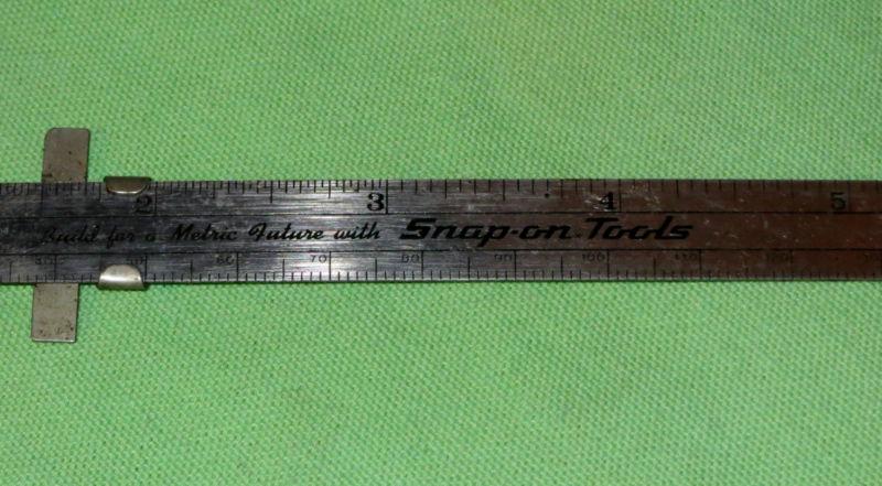 Snap on 6" stainless steel sae / metric pocket ruler & depth gauge w/ clip