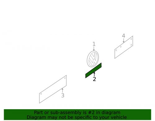 Genuine volkswagen nameplate 2gj-853-687-e-2zz