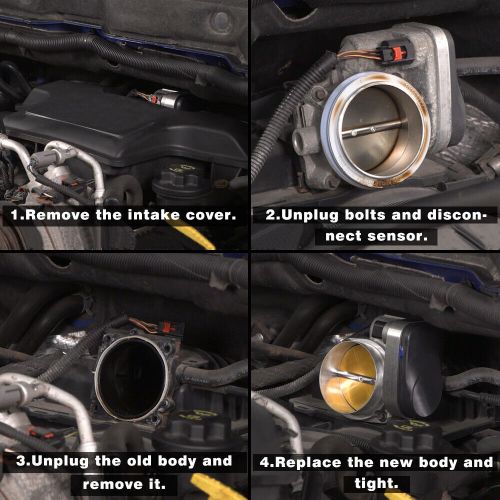 90MM Larger Throttle Body For 2013+ Dodge Challenger R/T SRT HEMI 5.7L 6.1L 6.4L, US $75.90, image 3