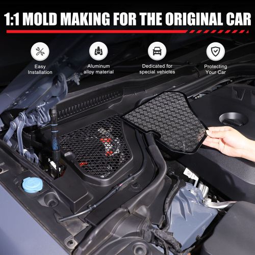 S.Steel Black Front Engine Bay Anti Dust Cover Mesh For BMW 5 Series G60 2024+-, US $, image 4
