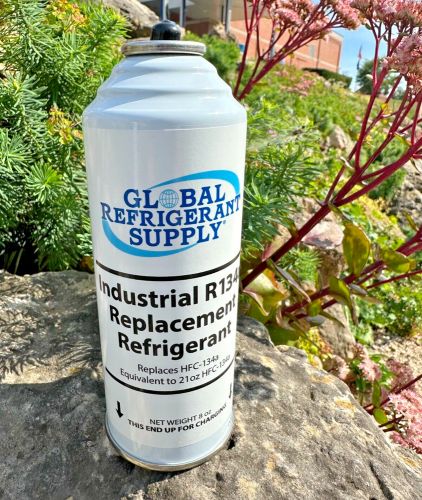 Global refrigerant industrial advanced modern organic, ri34a replacement 8 oz.