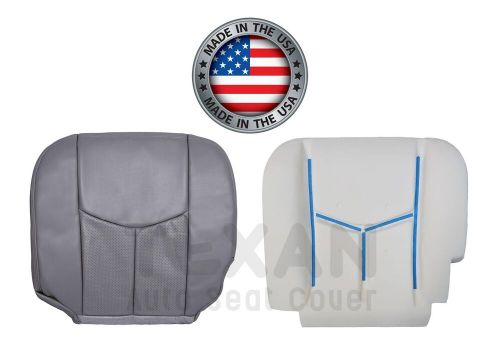 2004 Cadillac Escalade Front Bottom Seat Cover Vinyl Perforated Gray and Cushion, US $243.99, image 25