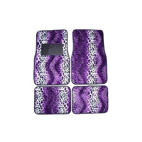 15pc Set Seat Cover Purple Leopard Cheetah Animal Floor Mat+Wheel+Belt+Head-Pads, US $44.95, image 3
