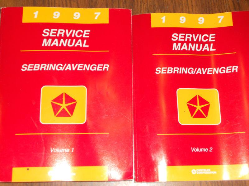 1997 chrysler sebring / dodge avenger shop manual set / original books!!