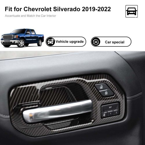3Color Door Handle Bowl Cover Trim Panel For Chevy Silverado 2019-2024 2/4 Door, US $22.59, image 5