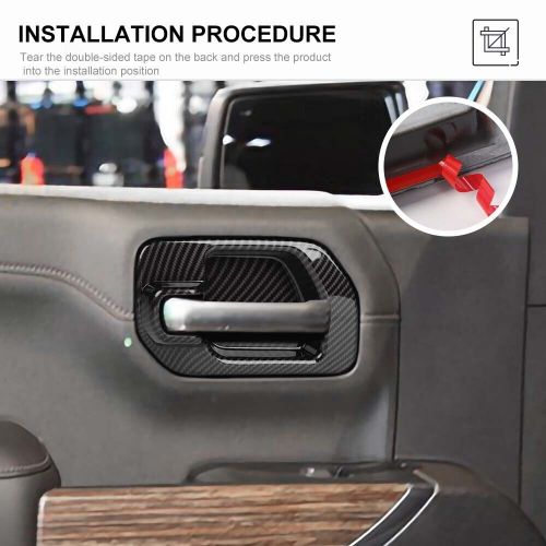 3Color Door Handle Bowl Cover Trim Panel For Chevy Silverado 2019-2024 2/4 Door, US $22.59, image 9