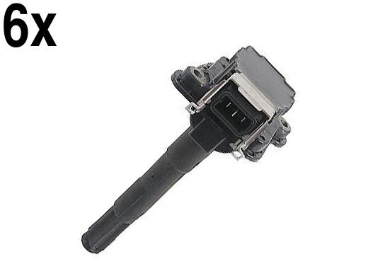 Audi (00-02) ignition coil + spark plug connector (x6) oem beru