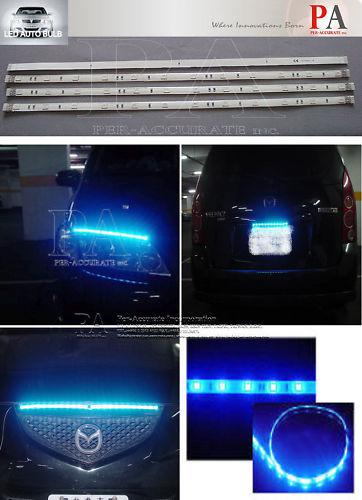 2x flexible 12smd 5050 led water proof lights stripe 30cm blue indoor & outdoor