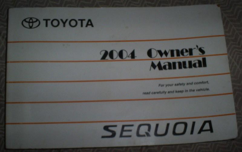 2004 toyota sequoia owner's manual