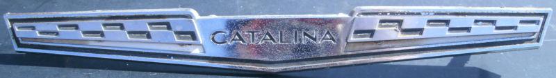 1964 64 pontiac catalina quarter panel side chrome emblem gm original oem 1/4 
