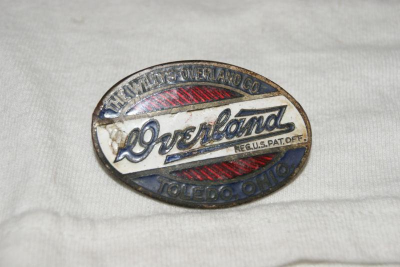 The willy's overland co toledo, ohio medallion cloisonne badge