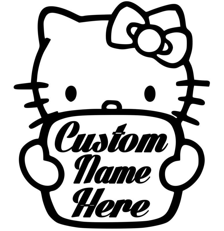 Hello kitty custom vinyl decal,sticker for cars,windows,laptops and more.