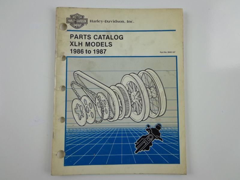 Sell Harley Davidson 198687 Sportster XLH Models Parts Catalog 99451