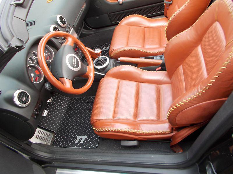 Sell AUDI TT BLACK aluminum floor mats with exposed METAL diamonds